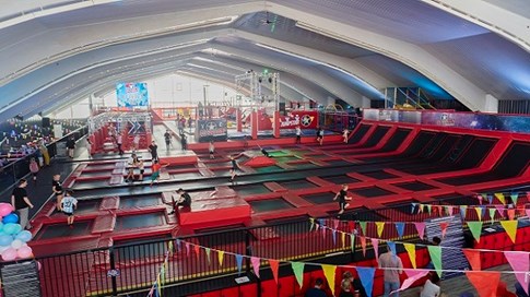 Der EasyJump Trampolinpark in Schwerin, die ganze Anlage