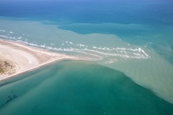 Luftaufnahme von Grenen, Skagen, Dänemark