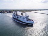 Die Scandlines-Fähre MF Prinz Richard im Hafen von Rödby 