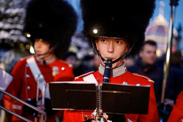 Musikanten der Tivoli-Garde in Uniform