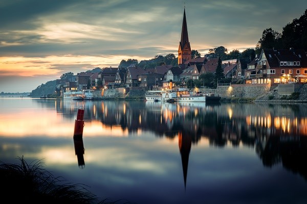 Abenddämmerung in Lauenburg 