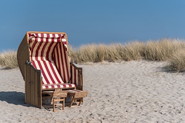 Strandkorb an der Ostsee