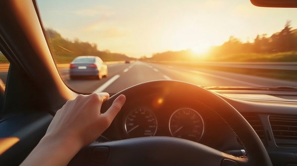 Auf der Straße unterwegs mit anderen Autos