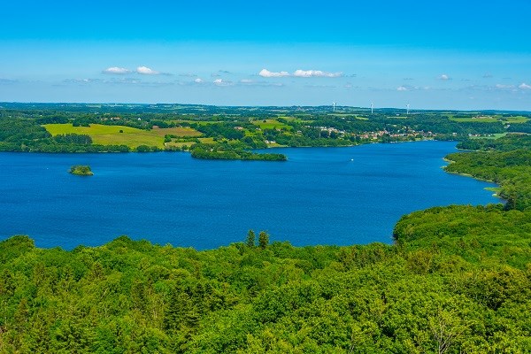 Panoramablick vom Aussichtspunkt Himmelbjerget