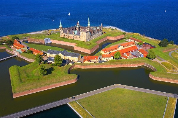 Luftaufnahme von Schloss Kronborg