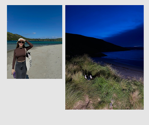 Anna in Aramoana und Blue Penguins