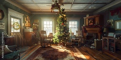 Weihnachtliches gemütliches Wohnzimmer